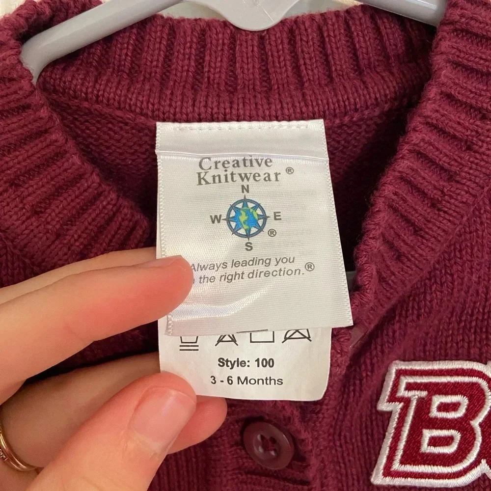 EUC | Creative Knitwear baby Boston University sweater — 3-6 months‎